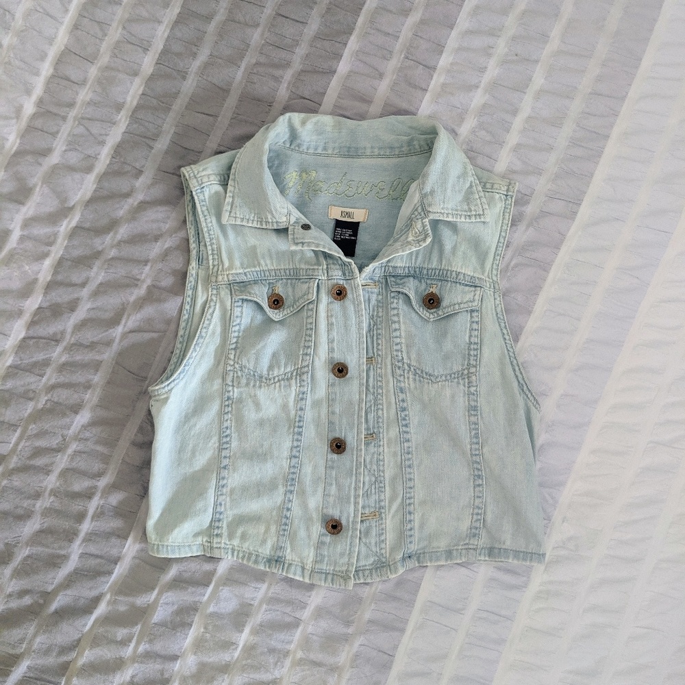 Madewell Light Blue Denim Jean Vest